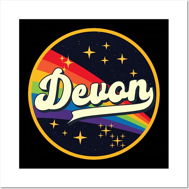 Devon // Rainbow In Space Vintage Style Wall Art by LMW Art